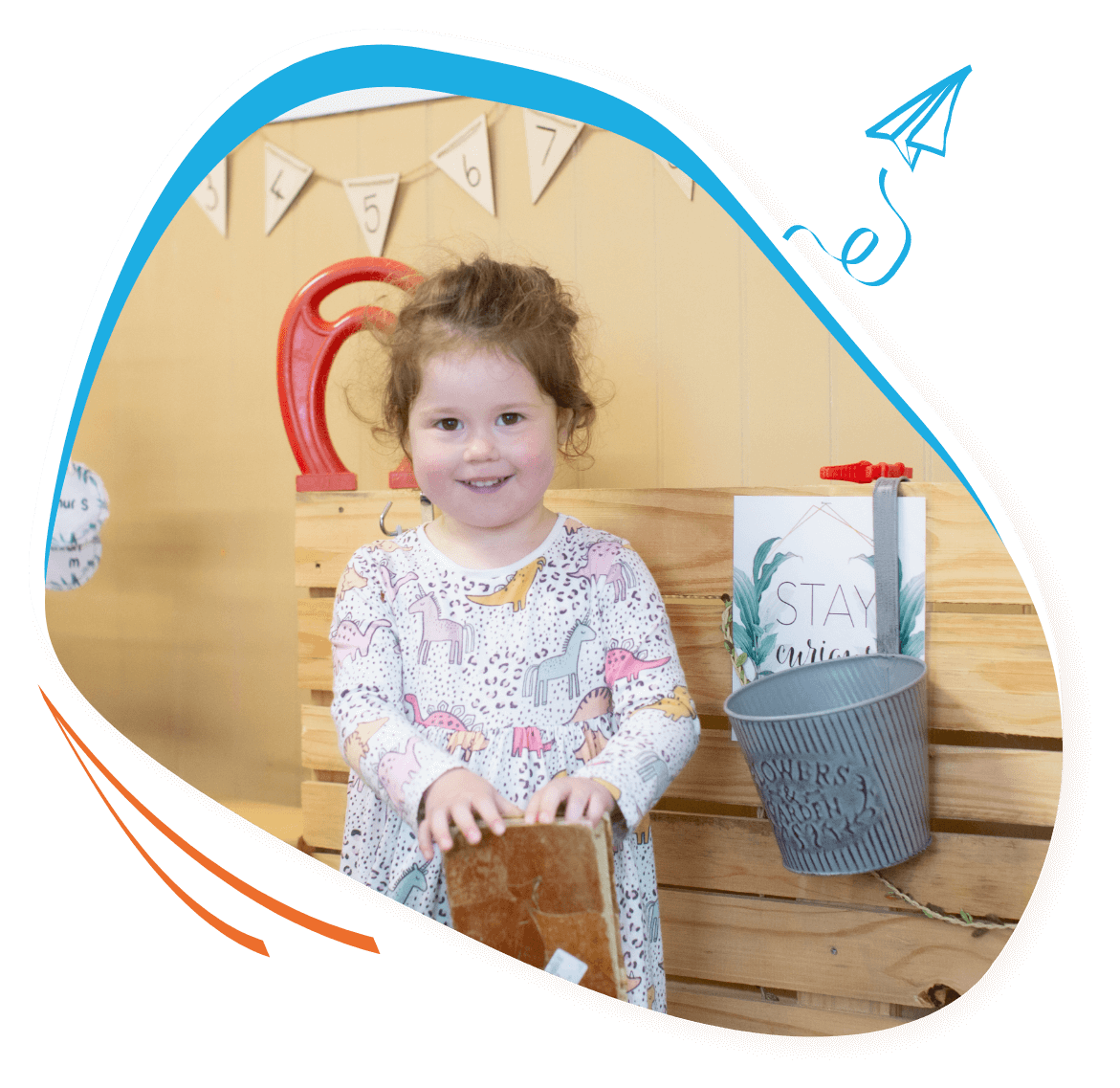 Preschool girl playing at Ragamuffins