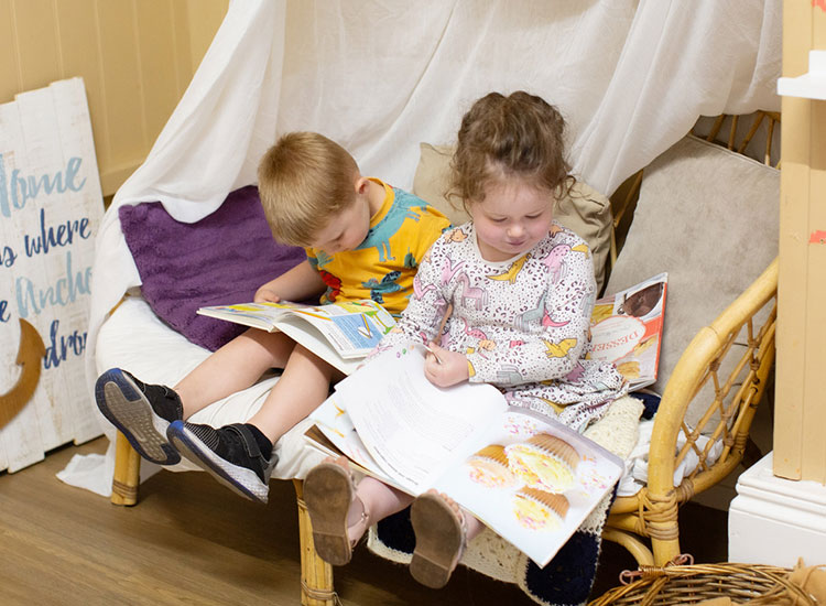 Children Reading a book